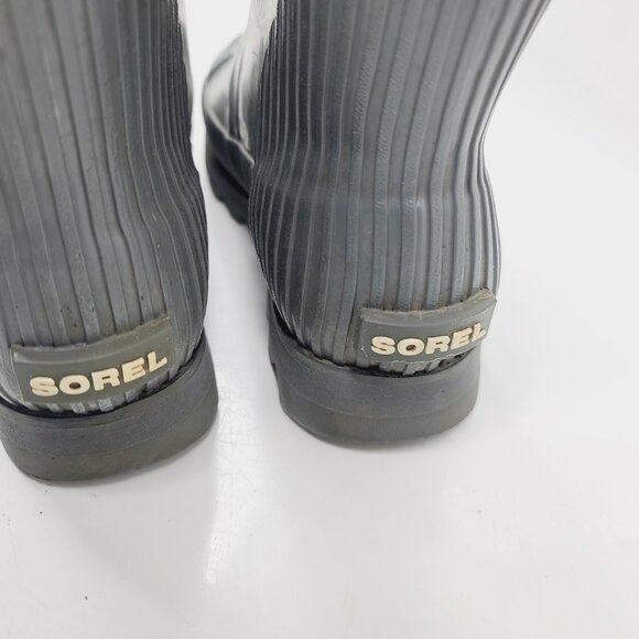 Sorel Women's Grey NL2521-053 Joan Short Rubber Waterproof Rain Boots Size 5.5 - Picture 4 of 6